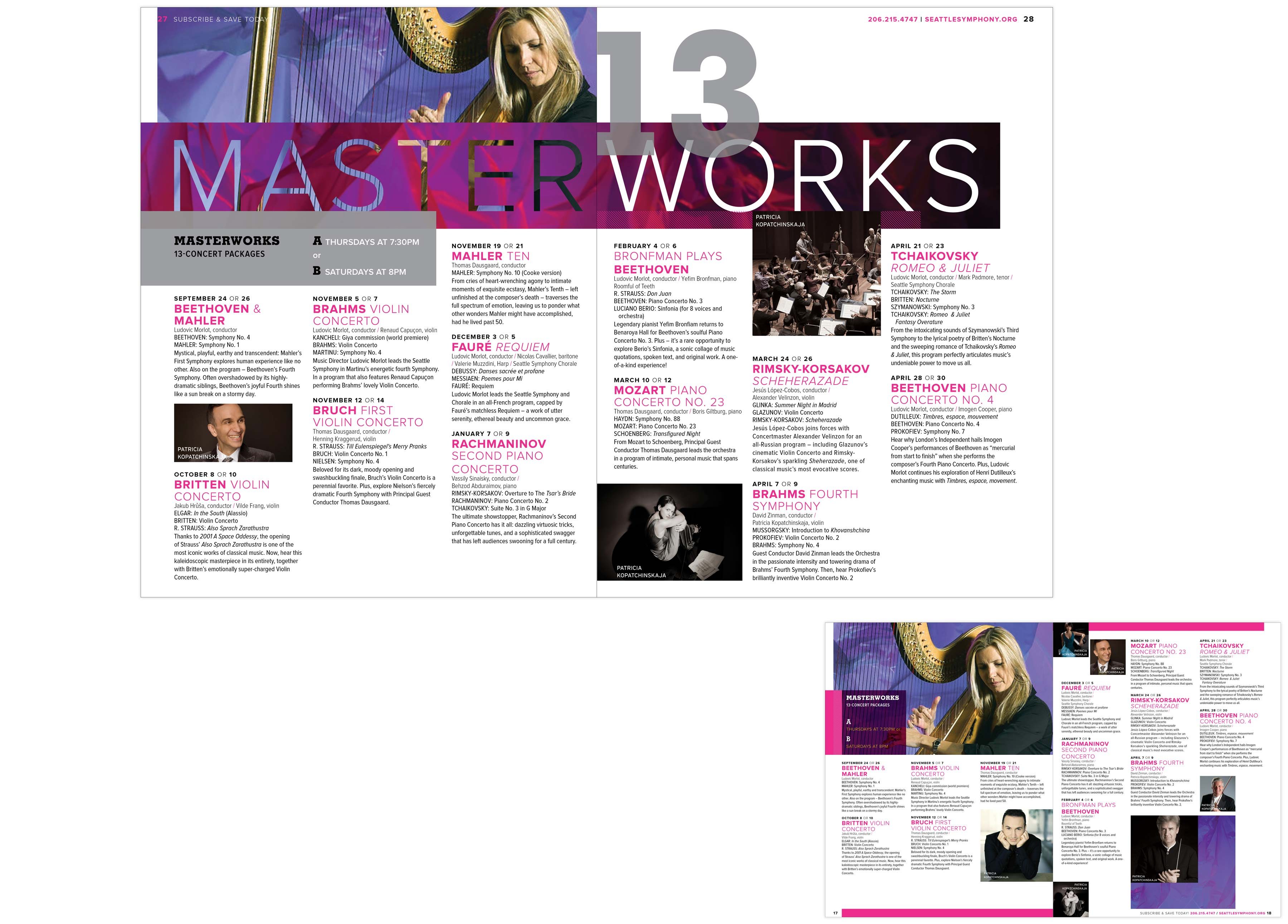 Brochure spreads: Masterworks