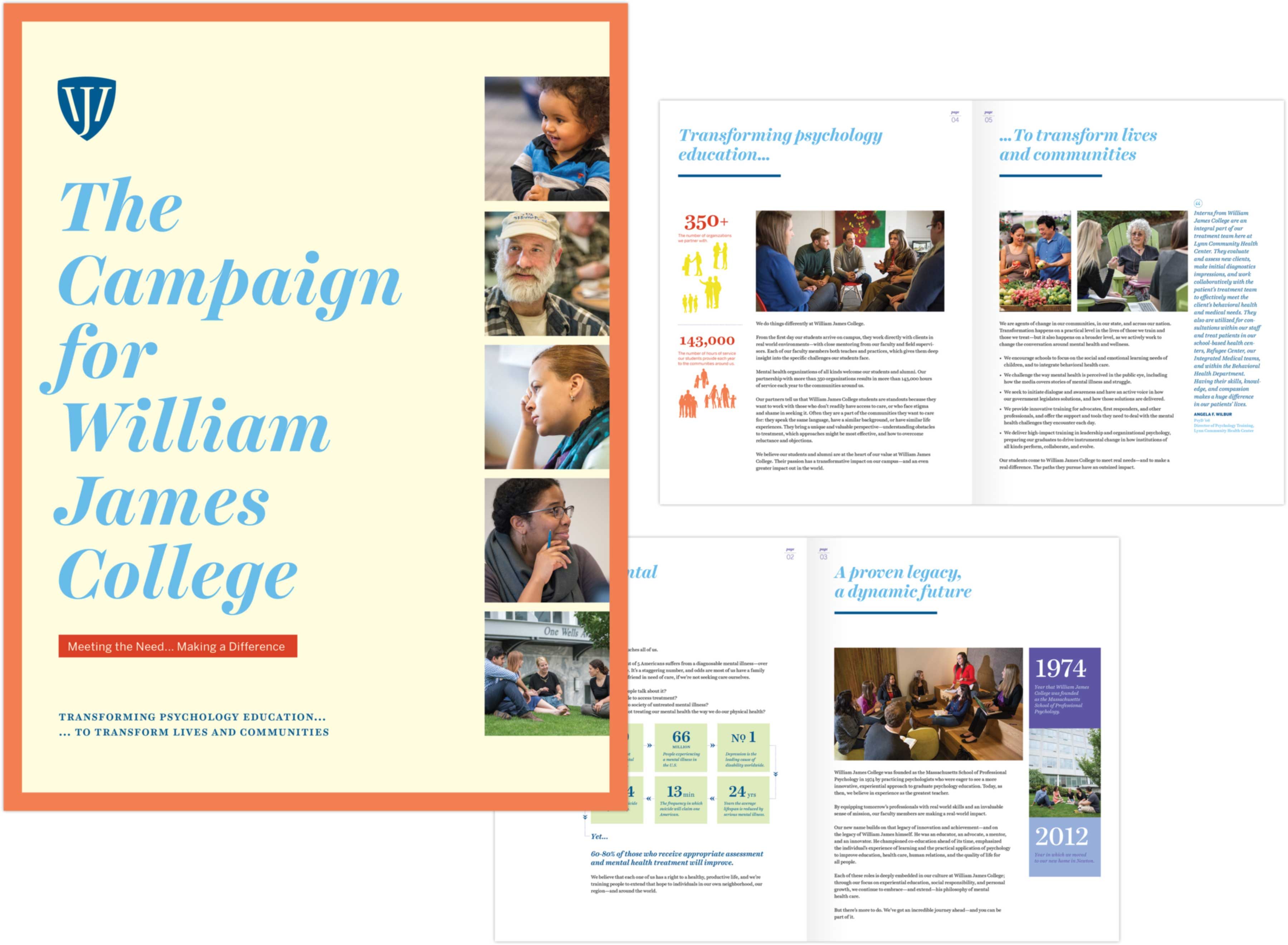 William James College Campaign brochure